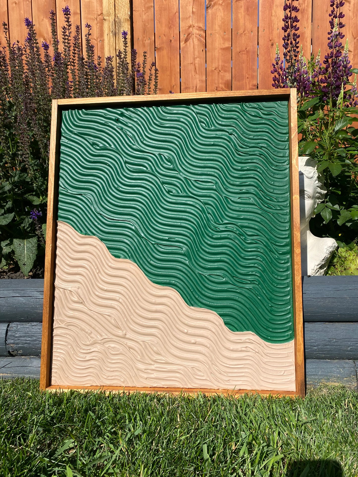 Textured Wall Hanging - emerald sand - 1 piece