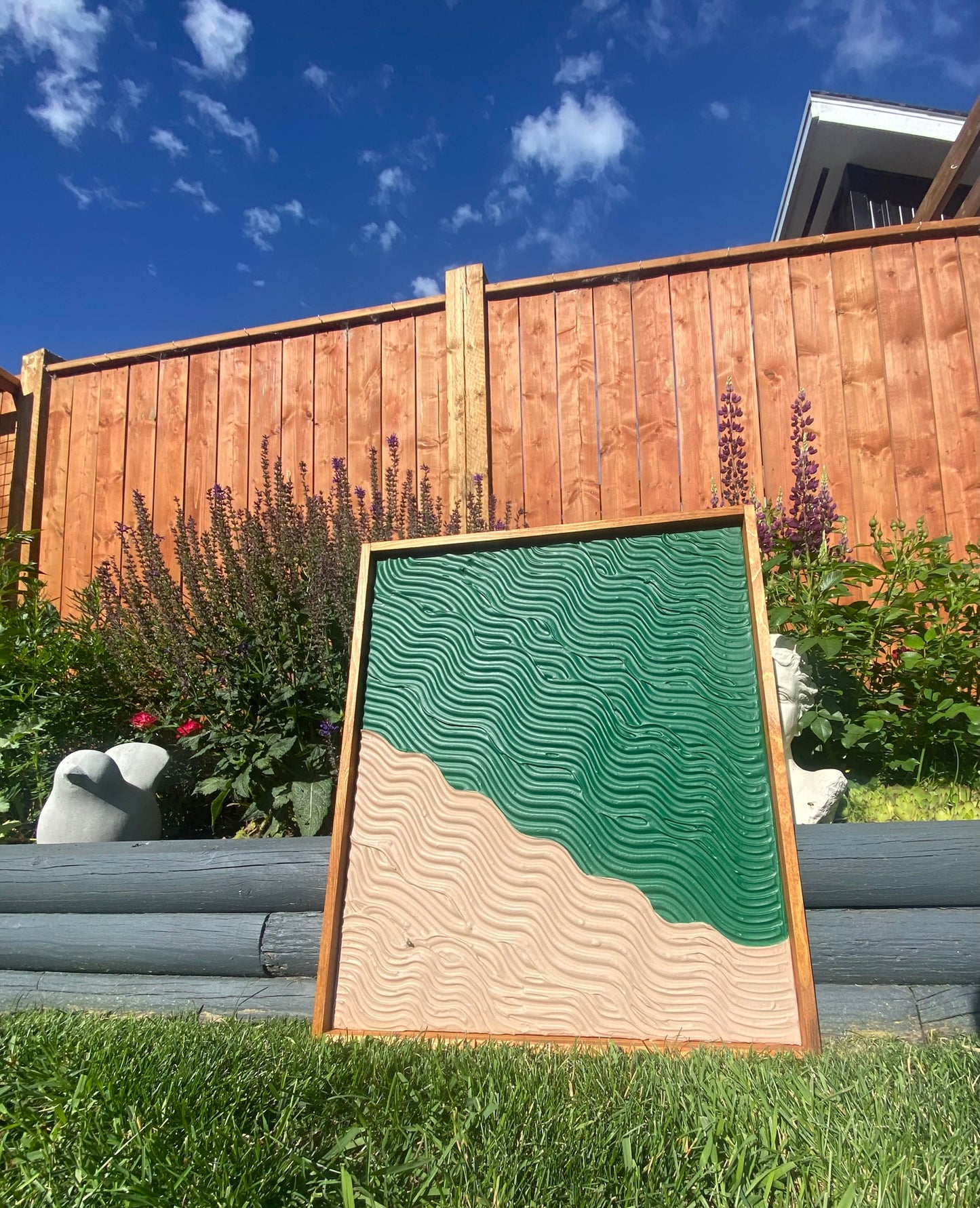 Textured Wall Hanging - emerald sand - 1 piece