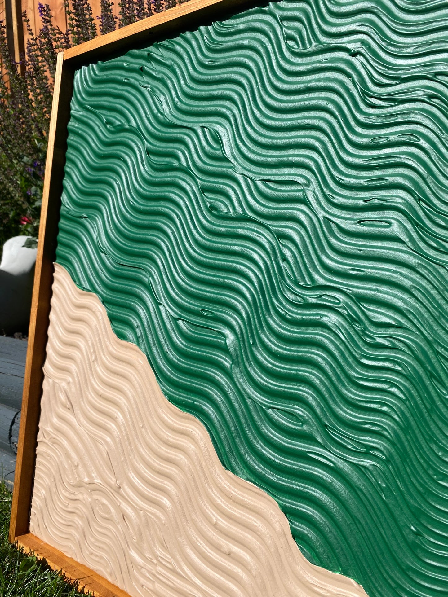 Textured Wall Hanging - emerald sand - 1 piece