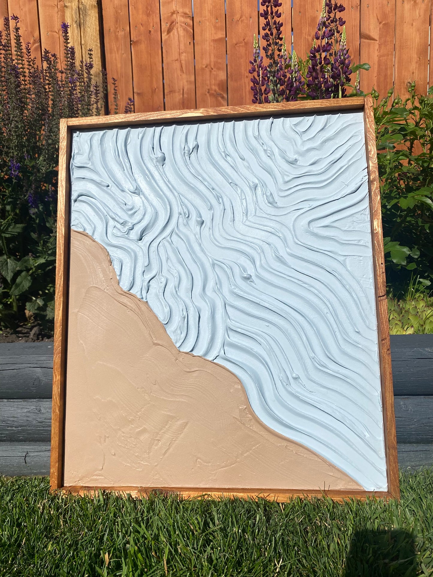 Textured Wall Hanging - sky sand - 1 piece - SOLD