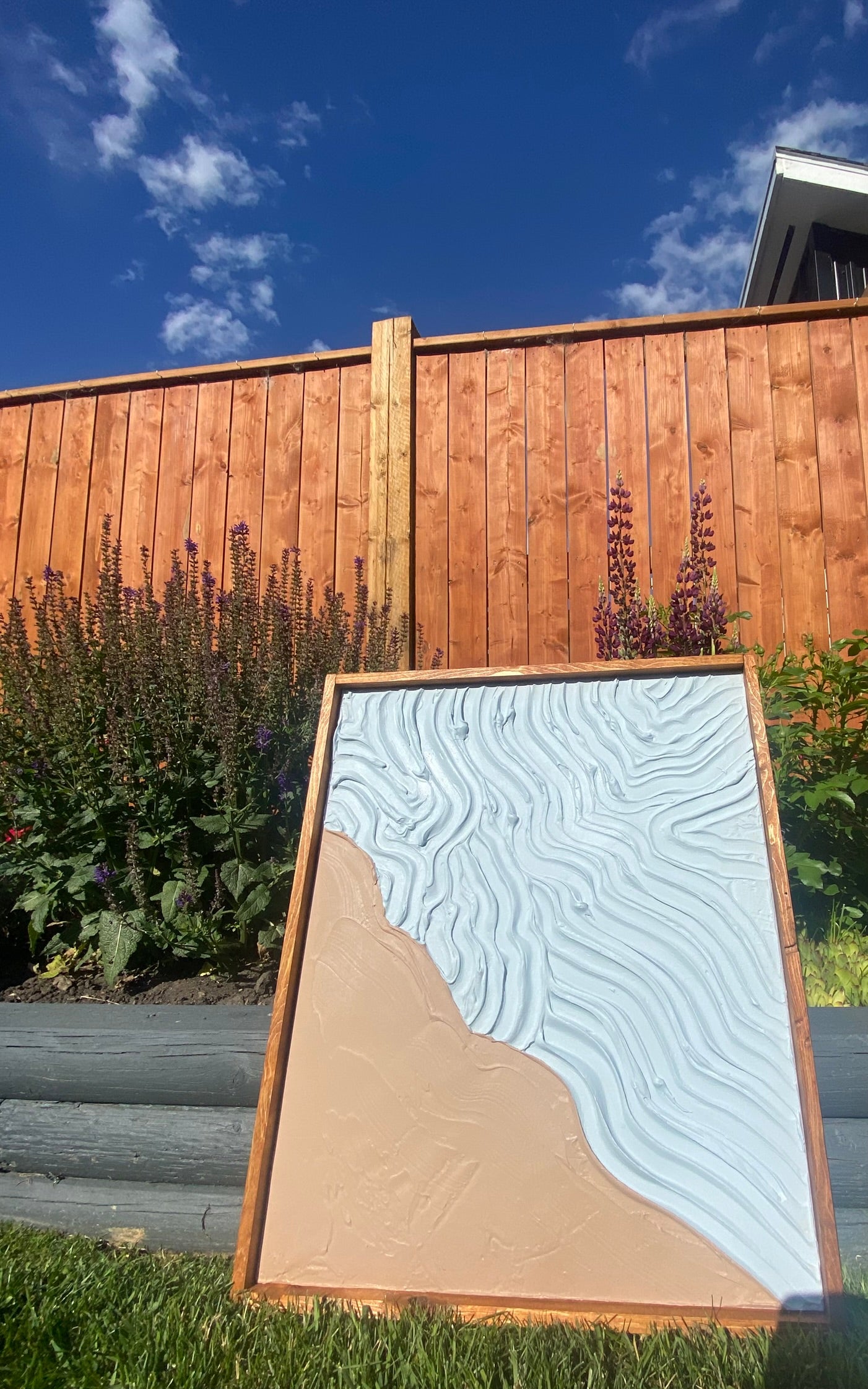 Textured Wall Hanging - sky sand - 1 piece - SOLD