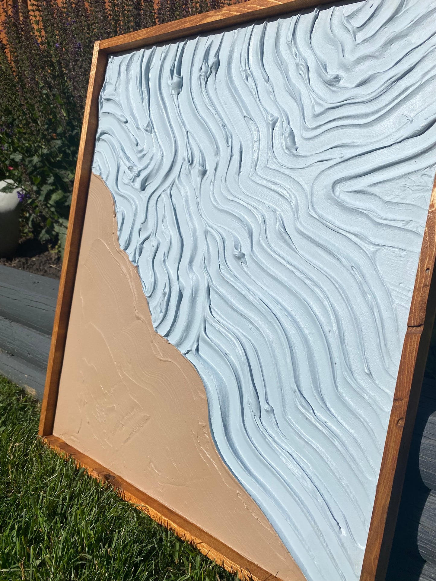 Textured Wall Hanging - sky sand - 1 piece - SOLD
