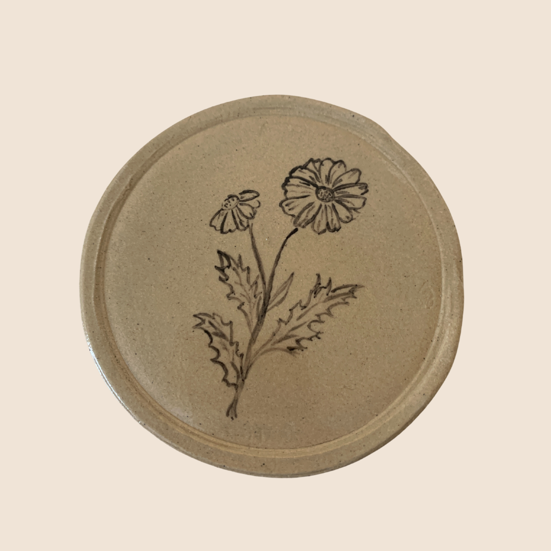 Set of 6 floral motif coasters
