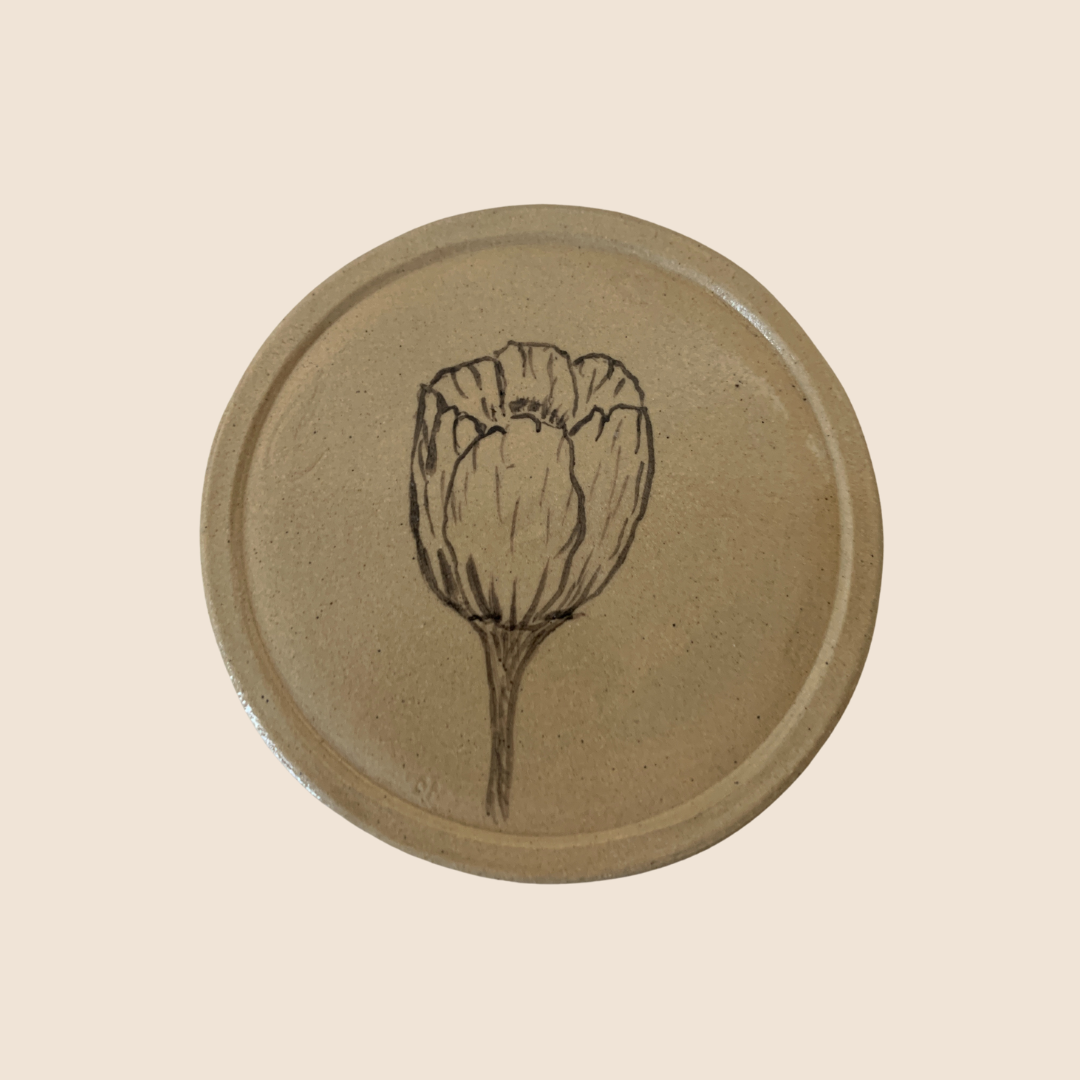 Set of 6 floral motif coasters