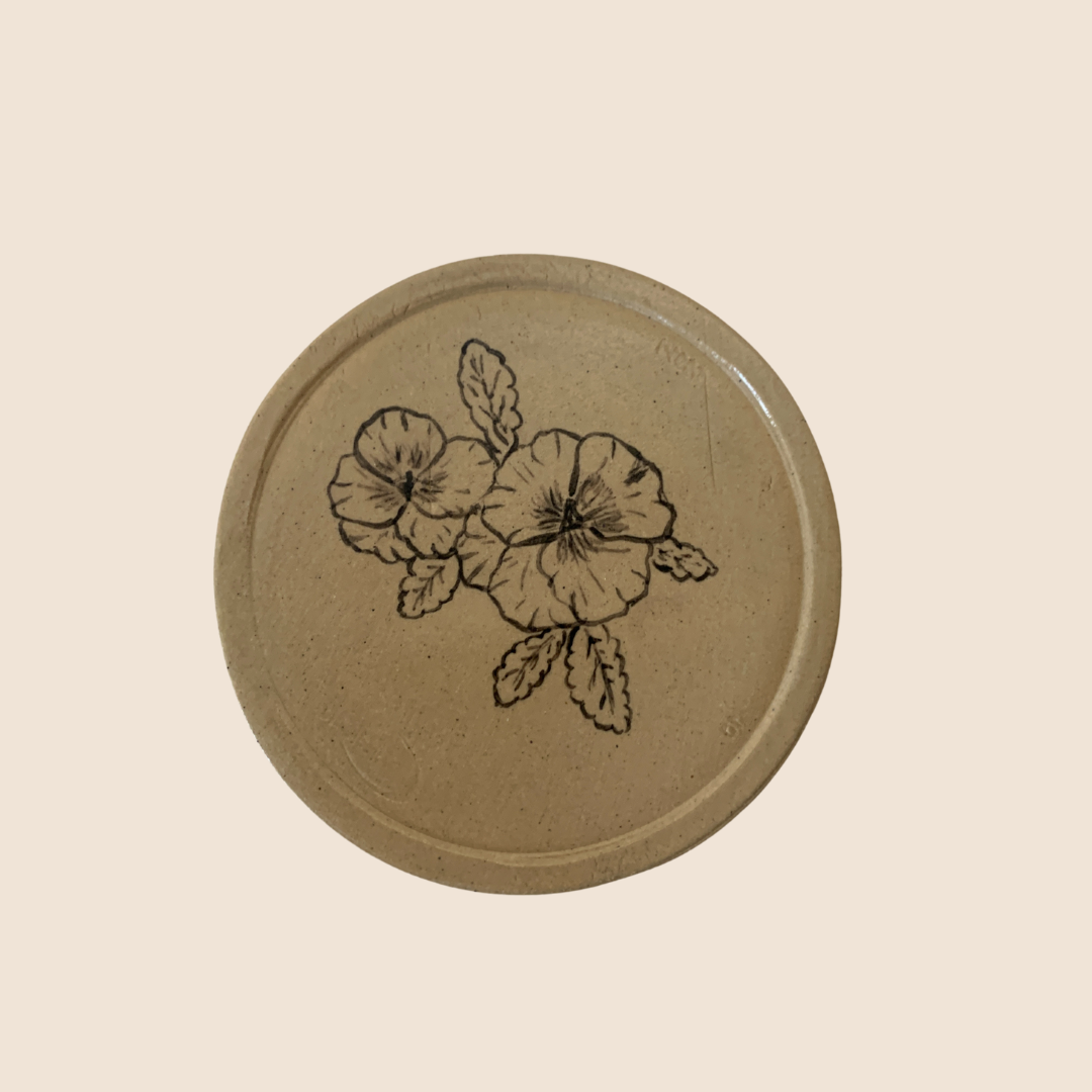 Set of 6 floral motif coasters