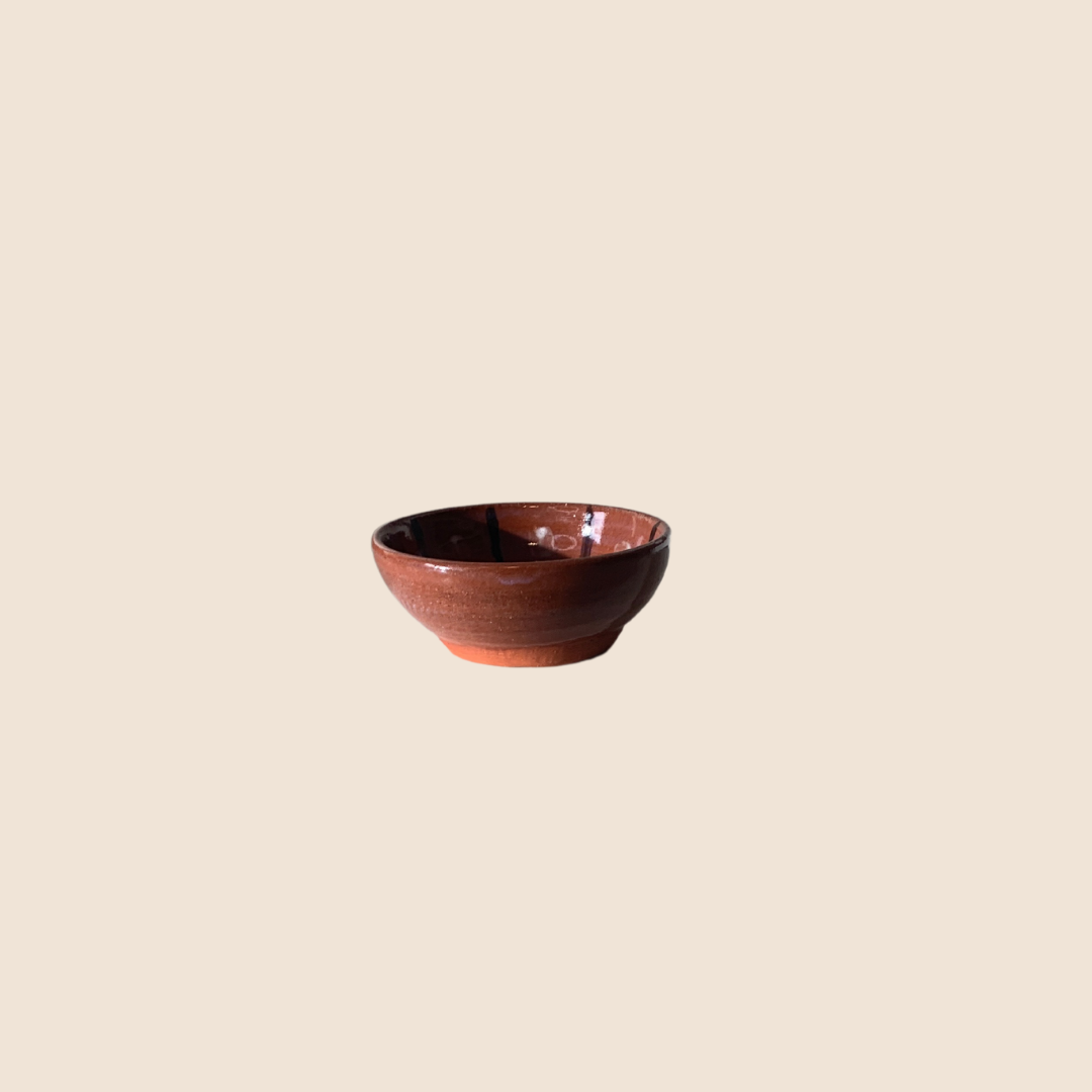 Terra cotta coloured trinket bowl