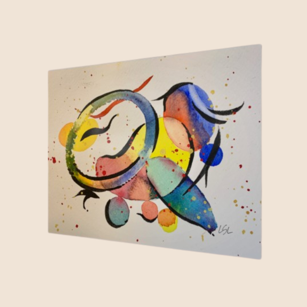 Poster - Abstract birds, 14"x 11"