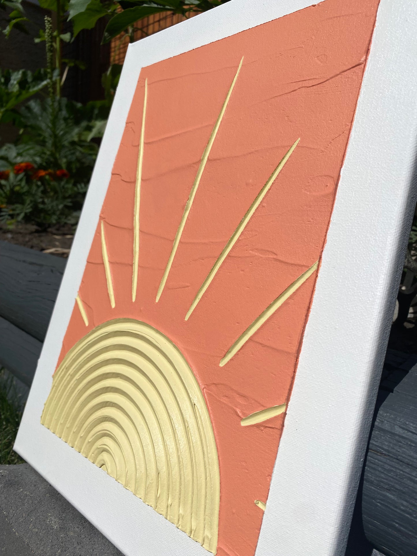 Textured Wall Hanging - sunshine - 1 piece