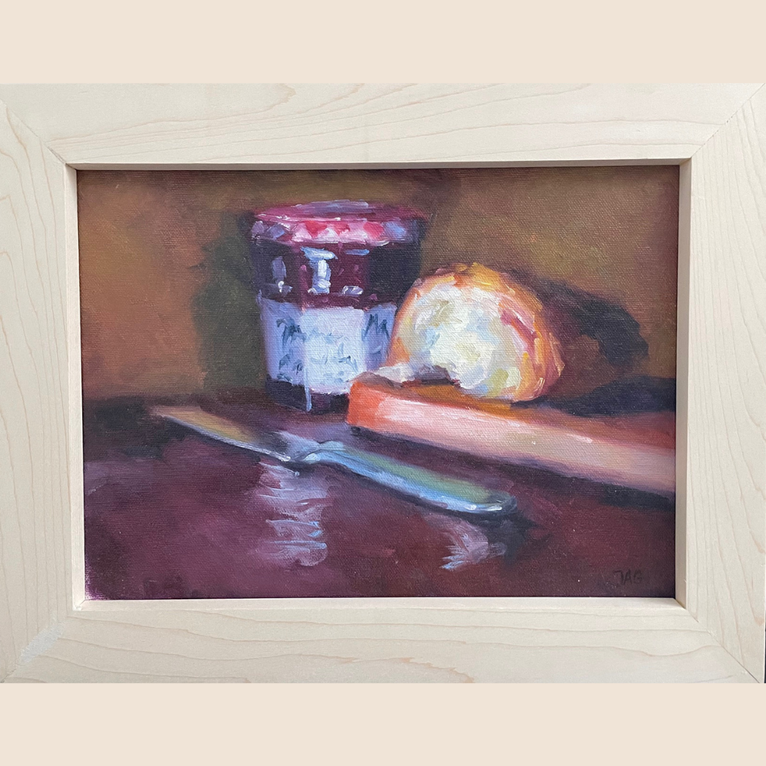 Bread and Jam oil painting