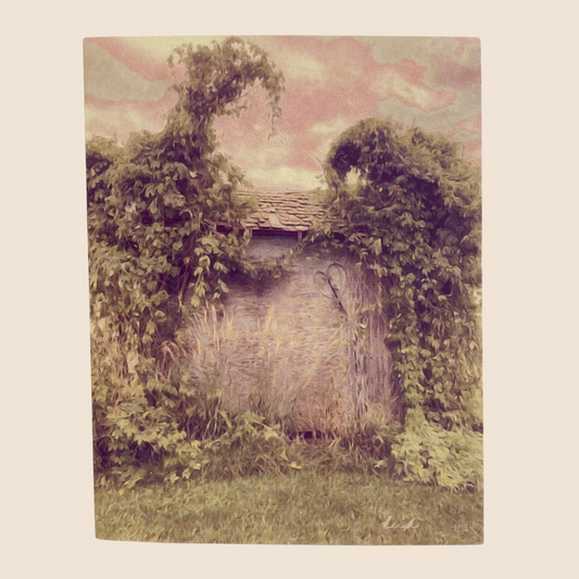 Art Card 4 x 6 - Shed with Hops, Blank, individual card