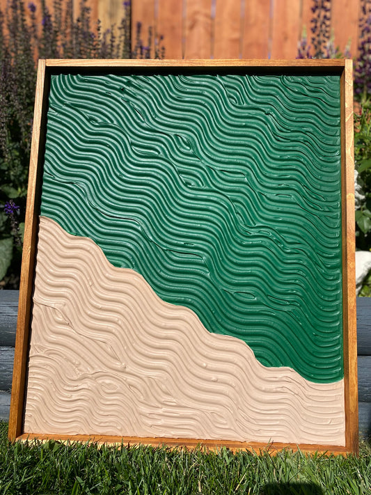 Textured Wall Hanging - emerald sand - 1 piece