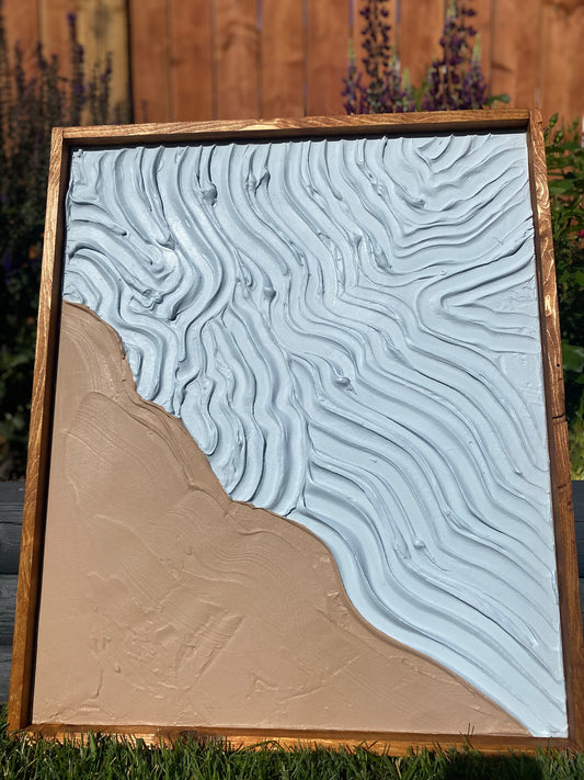 Textured Wall Hanging - sky sand - 1 piece - SOLD