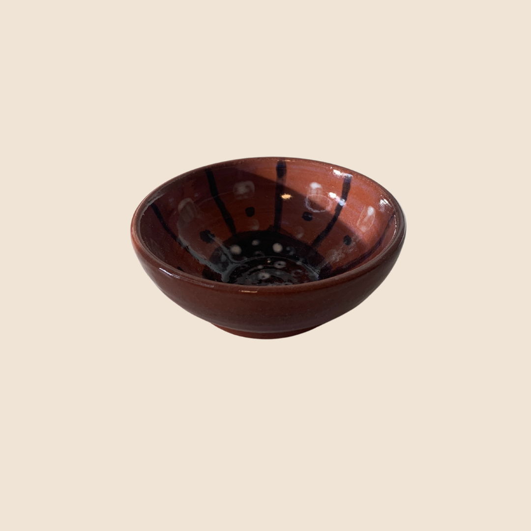 Terra cotta coloured trinket bowl