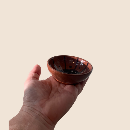 Terra cotta coloured trinket bowl