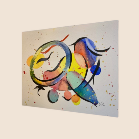 Poster - Abstract birds, 14"x 11"