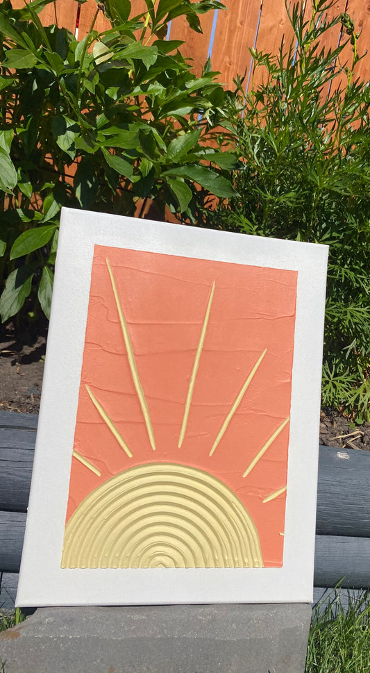 Textured Wall Hanging - sunshine - 1 piece